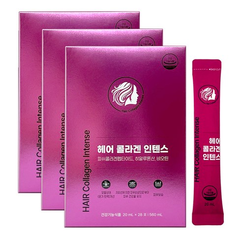주영엔에스 헤어 콜라겐 인텐스 20mL x 28포 560mL 3박스