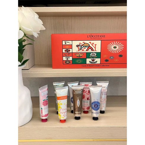 럭키 록시땅 핸드크림 x 8종 기프트 박스 30ml, 록시땅 핸드크림 8종세트 30ml