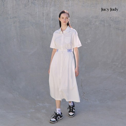 JU22OP3206990A - 쥬시쥬디 J 허리밴딩 셔츠형 원피스 JXOP321H