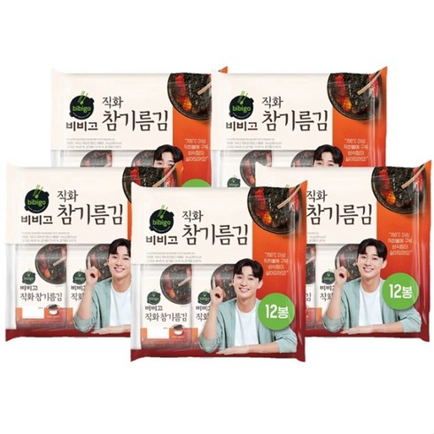 CJ 명가 직화구이김 4.5g x 12 x 5, 60개
