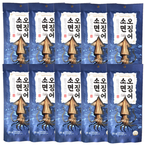 오징어소면 - 한진식품 오징어 소면, 35g, 10개