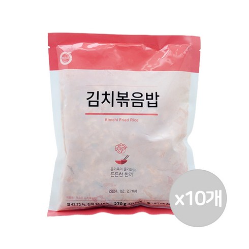 유통기한임박특가 푸르온 즉석 김치 볶음밥 270g x 10봉, 10개