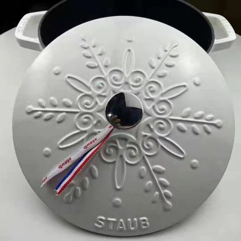 2023년 가성비 최고 스타우브 화이트트러플 브런치세트 - 프랑스 스타우브 꼬꼬떼 화이트 주물 냄비 무쇠 트러플 라운드 밥 파스타팟 양수웍 양손잡이, 그레이 24cm