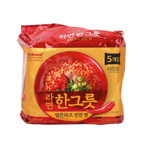 노브랜드 라면한그릇 - 노브랜드 라면 한그릇 얼큰하고 진한 맛 115g x 5봉 2세트, 40개