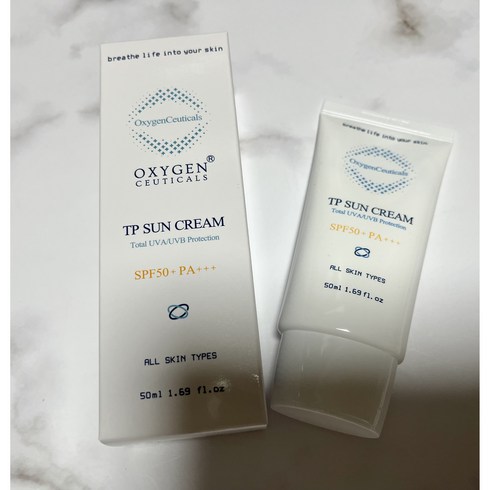 옥시젠슈티컬스 티피 썬 크림 50ml TP선크림 SPF50+ PA+++ 선케어 자외선차단제 마스크팩 2장 증정, 1개