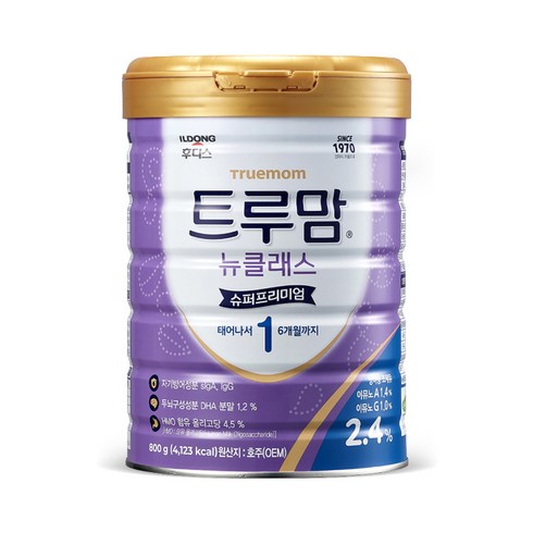 트루맘뉴클래스1단계400g - 일동후디스 트루맘 뉴클래스 슈퍼프리미엄 분유 1단계, 800g, 1개