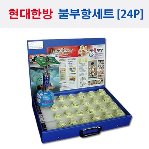 불부항 - 현대한방 불부항 세트 가정용 병의원용 부항기 혈행개선 HB2400(24P), 1개