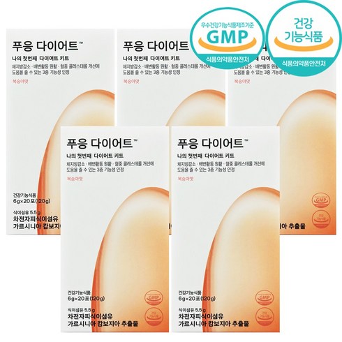닥터블릿 푸응 다이어트 가르시니아 차전차피, 120g, 5박스
