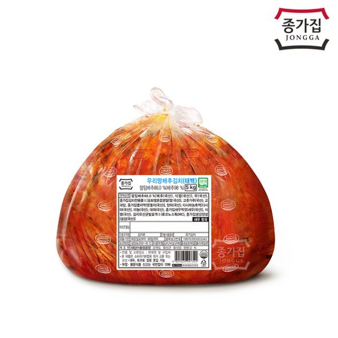 [공식판매몰] 종가집 우리땅 배추김치 태백5kg, 5kg, 1개, 상세페이지 참조