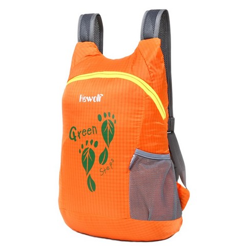 2023년 가성비 최고 등산가방15리터 - Hewolf-초경량 등산 남성 여성 가방 15L 37x26x13.5cm 접이식 야외 하이킹 캠핑 스킨 팩백 숄더 파우치, 오렌지