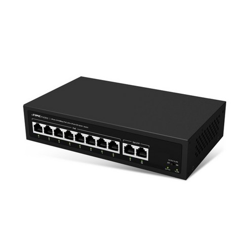 아이피타임 POE802 100Mbps 8포트 POE스위치 120W 업링크포트 지원