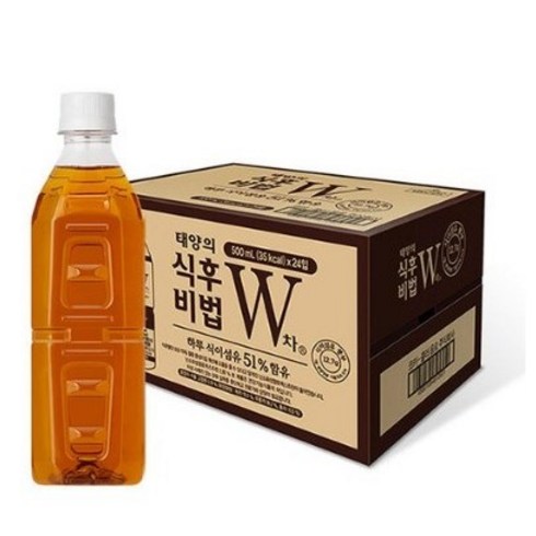 2023년 가성비 최고 리스차 - [본사직영] W차 식후비법 무라벨 500PET 24입, 500ml, 24개입, 24개