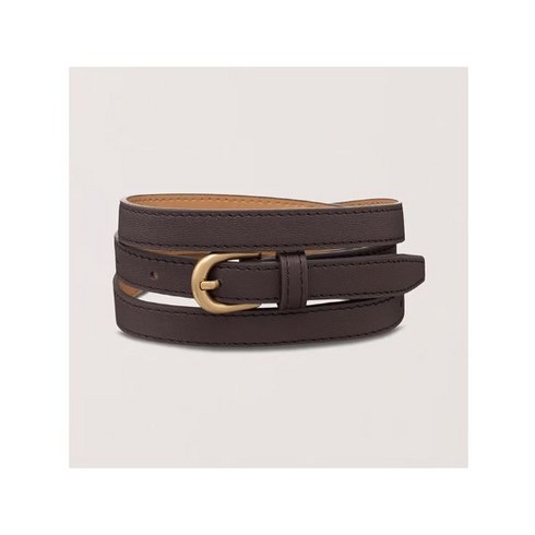 던스트벨트 - 던스트 D-BUCKLE THIN LEATHER BELT ESPRESSO_UDBE4E207W2-229752