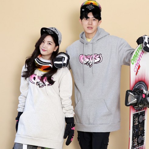 2023년 가성비 최고 보드복후드티 - WHIZZ 그래피티 톨후드(메란지 오트밀) 남녀공용 보드복 스키복 후드티 기모안감