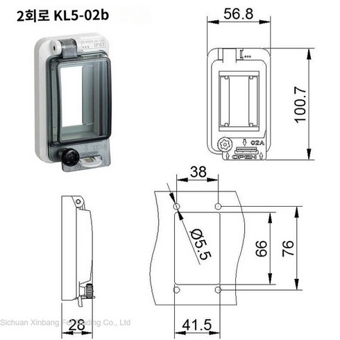 보호 회로 모니터링 분배 상자 디자인멀티탭 창 차단기 투명 콘센트가리개 방수 커버, 4회로 kl5-4b (잠금식)