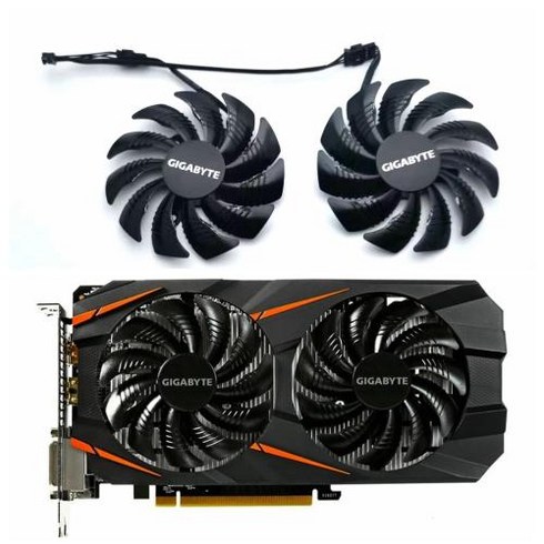 기가바이트 지포스 GTX1050Ti GTX1060 1070 GTX960 RX570 RX580 그래픽 카드 팬용 T129215SU 88mm 4 로트당 2 신제품, 1) 1lot - 88mm