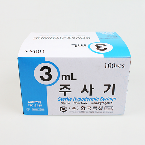 BD 일회용주사기 3ml (23G*25mm) 100ea [302936], 1개