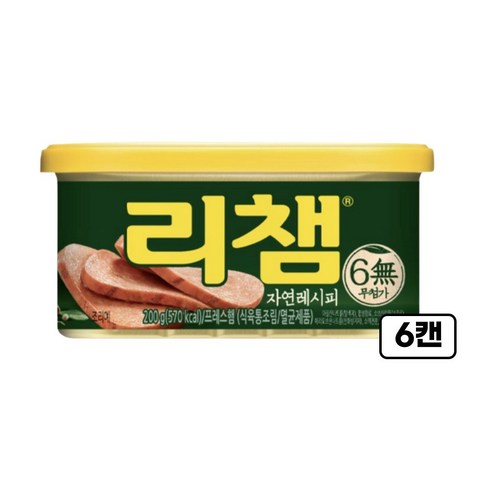 리챔200g6개 - 동원 리챔 자연 레시피, 200g, 6개