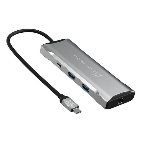 넥스트 이지넷유비쿼터스 USB4 9 in 1 C타입 멀티 어댑터 JCD393, 실버