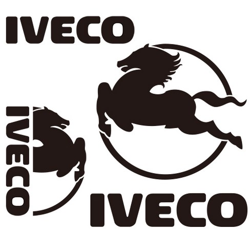 이베코캠핑카 - 마이웨이카 이베코 스티커 화물차 트럭 트레일러 버스 튜닝 IVECO 로고, 로고4 (좌측), 빨간색, 1개