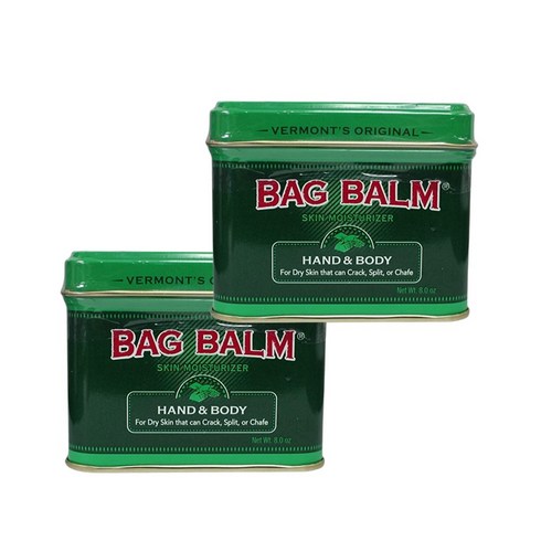 백밤 버몬트 모이스처라이저 8온스 2팩/Bag Balm Vermonts Moisturizer For Dry Chapped Skin 8 Oz Twin Pk, 2개