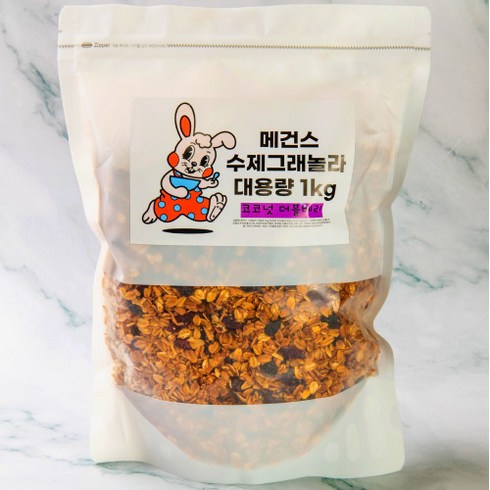 메건스 대용량 그래놀라 1kg 크랜베리&그레이프 코코넛, 1000g, 1개