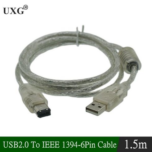 디지털 카메라 DV용 USB 수-파이어 와이어 케이블 IEEE 1394 6 핀 수 ILink 어댑터 코드 파이어 1.5m, 01 1.5M, 01 1.5M