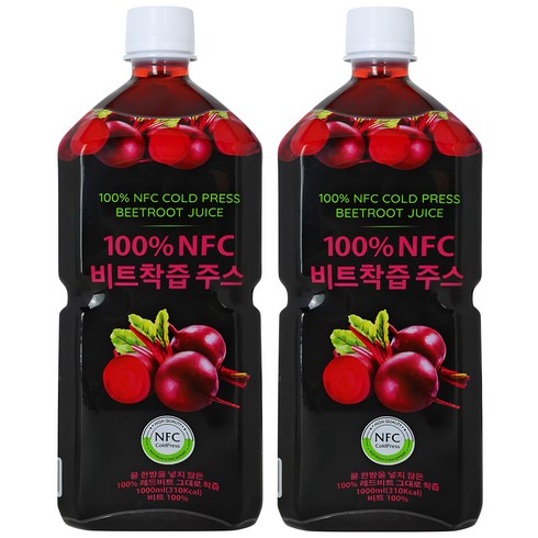 파모빗 레드비트 착즙 주스, 1000ml, 2개