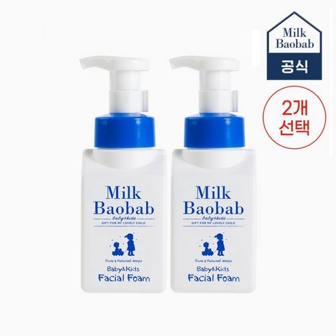 밀크바오밥 2개선택 베이비&키즈 페이셜 폼 300ml, 015_베이비워시+딥케어크림160g