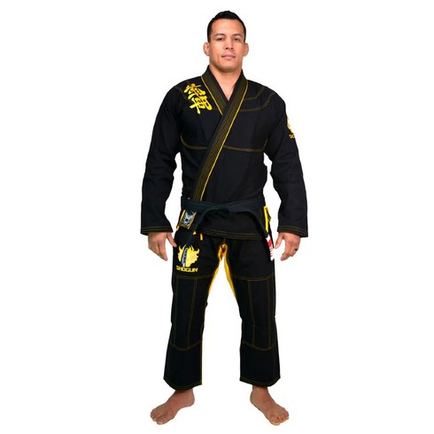 쇼군 'KANJI' 울트라 라이트 블랙 앤 골드 - IBJJF 승인 BJJ GI