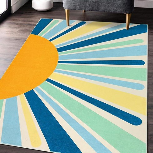 WESTLOOM 4x6 Machine Washable Area Rug Boho Distressed Rug Non-Slip Moroccan Trellis Rug Bohemian In