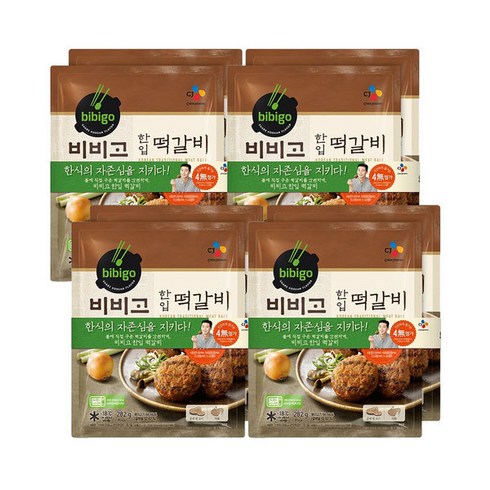 비비고떡갈비 - 비비고 한입떡갈비 282g x2번들 (냉동) 4개