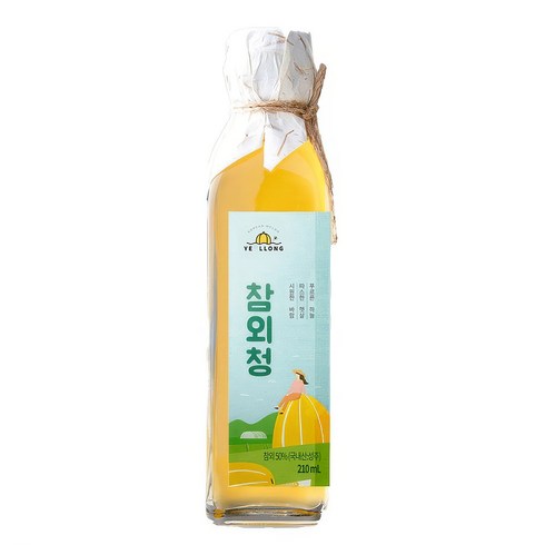 청참외 - 성주 참외 50% 함유 농부가 만든 참외청, 1개, 210ml