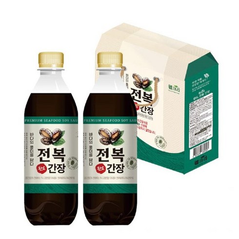 웰크리홍게간장 - 명절 선물세트 웰크리 홍게간장 2p 페트병, 24개, 500ml