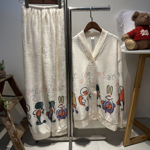 라인 스펀지밥 극세사 가디건 겨울 잠옷세트NEW