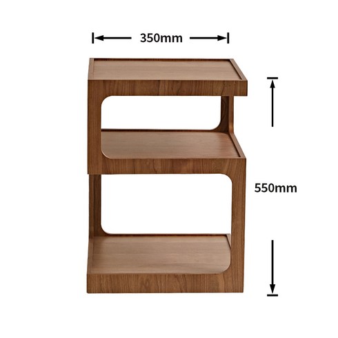 현대적 사이드테이블 거실 쇼파 커피 매거진 협탁 침대 이동식 간이 원목 테이블 인테리어, A 35cm