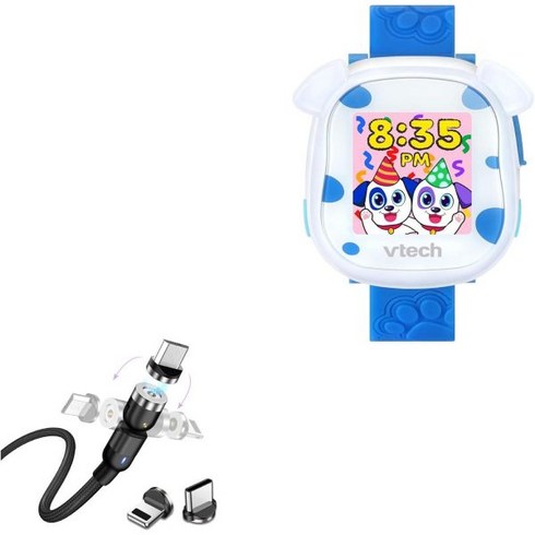 2024년 가성비 최고 마이퍼스트스마트워치 - VTech My First Kidi 스마트워치와 호환되 박스웨이브 케이블 마그네토스냅 올차지 케이블 스마트워치용 마그네토 충전 USB Type C 마이크로 제트 블랙