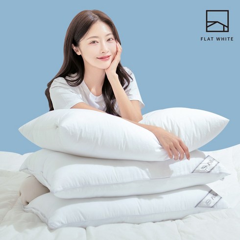 플랫화이트 호텔베개 휴비스정품 알러지케어 향균 마이크로화이바 C자형 경추베개, C 커브 경추베개, 1개