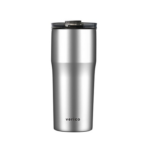 베리코 마스 보온보냉 스텐 텀블러 + 뚜껑 + 스텐빨대, 실버, 480ml