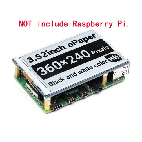 35inch Eink EPaper Display Screen HAT Starter Kit for RPI Raspberry Pi 0 Zero 2 W 0W 2W 3B Plus 3 4