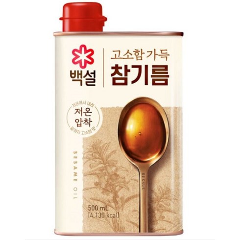 백설 고소함가득참기름, 500ml, 2개