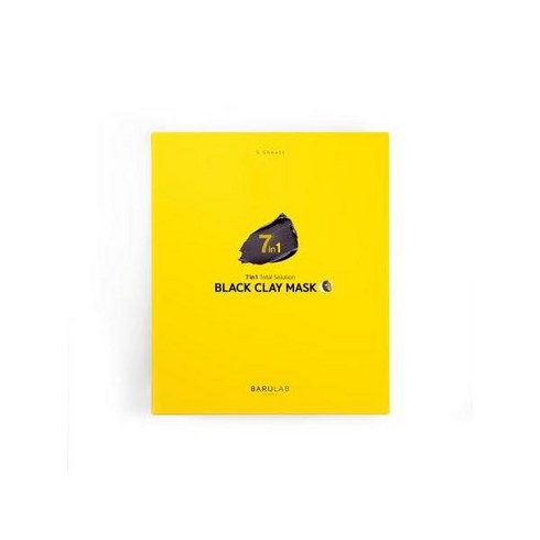 바루랩 7in1 토탈 솔루션 블랙 클레이 마스크, 5개입 × 1개, one option, 1개, 1개