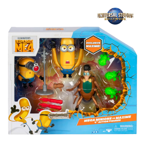 [Universal Studios] 미니언즈 4 굿즈 슈퍼배드4 메가 미니언 VS 맥심 피규어 세트 Despicable Me 4 Mega Minions Figure Set