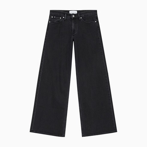 [AK PLAZA] [캘빈클라인진] 여성 로우라이즈 배기핏 블랙 데님 (J223747-1BY)