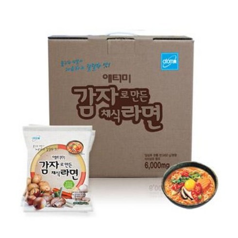 감자라면 - 애터미 감자로 만든 채식라면 114g, 24개