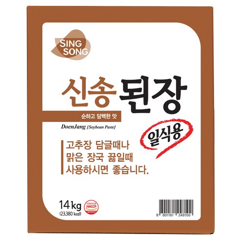 신송 된장 일식용, 14kg, 1개