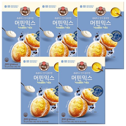 2023년 가성비 최고 백설머핀믹스 - CJ제일제당 [CJ제일제당] 백설 머핀믹스 500g x 5개