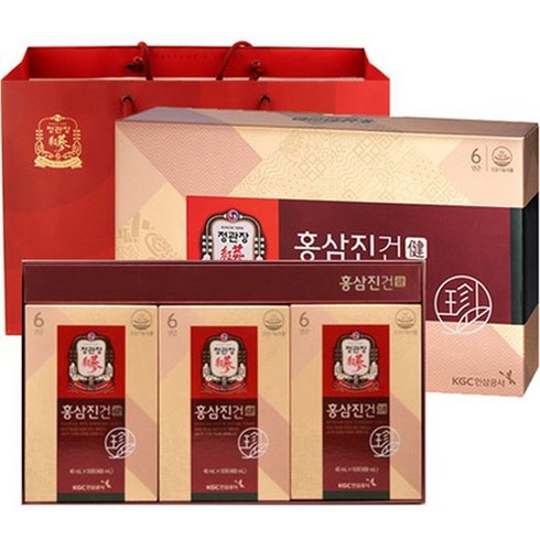 정관장 홍삼진건 파우치 + 쇼핑백, 80ml, 30개