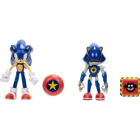 Sonic the Hedgehog Sonic 10.2cm(4인치) 액션 피규어 2팩 - 모던 소닉 & 모던 메탈 소닉 502548
