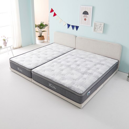 가이온 꽃잠 저상형 패밀리 가족침대, 크림연그레이